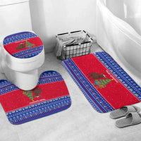 Cambodia Christmas Bathroom Set with Buffalo Children Holiday Tree Snowflakes and Khmer Pattern Design - Wonder Print Shop