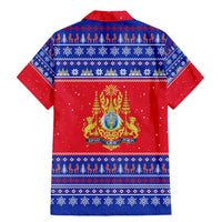 Cambodia Christmas Family Matching Mermaid Dress and Hawaiian Shirt with Buffalo Children Holiday Tree Snowflakes and Khmer Pattern Design - Wonder Print Shop