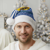 Central African Republic Christmas Santa Hat with Drumming Kids Beat of Joy Tribal Pattern and Snowflakes - Wonder Print Shop