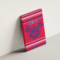 Nepal Christmas Canvas Wall Art with Red-Blue Design, National Emblem, and Snowflake Motif - Wonder Print Shop