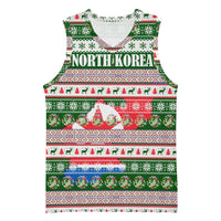 North Korea Christmas Basketball Jersey with Green-Red Design, National Emblem, and Festive Snowflake Motif - Wonder Print Shop