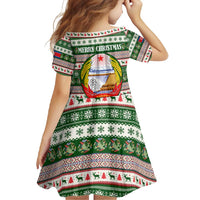North Korea Christmas Family Matching Mermaid Dress and Hawaiian Shirt with Green-Red Design, National Emblem, and Festive Snowflake Motif - Wonder Print Shop