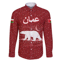 Oman Christmas Family Matching Puletasi and Hawaiian Shirt with Red Geometric Design, White Oryx, and National Emblem Motif - Wonder Print Shop