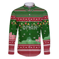 Oman Christmas Family Matching Puletasi and Hawaiian Shirt with Green-Red Pattern, Mosque and Fort Landmarks, and Festive Ornament Motif - Wonder Print Shop