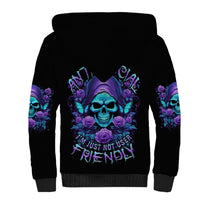 I'm Not Anti-social Mad Reaper Skull Sherpa Hoodie - Wonder Print Shop