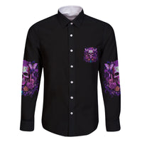 I'M Not A B I'M Just Honest Skull Butterfly Family Matching Long Sleeve Bodycon Dress and Hawaiian Shirt - Wonder Print Shop