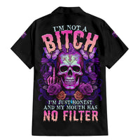 I'M Not A B I'M Just Honest Skull Butterfly Family Matching Mermaid Dress and Hawaiian Shirt - Wonder Print Shop