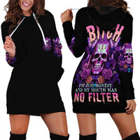 I'M Not A B I'M Just Honest Skull Butterfly Hoodie Dress - Wonder Print Shop