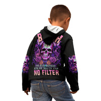 I'M Not A B I'M Just Honest Skull Butterfly Kid Hoodie - Wonder Print Shop
