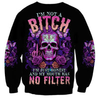 I'M Not A B I'M Just Honest Skull Butterfly Sweatshirt - Wonder Print Shop