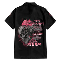 I Am The Storm Tattooed Skull Family Matching Off Shoulder Maxi Dress and Hawaiian Shirt - Wonder Print Shop
