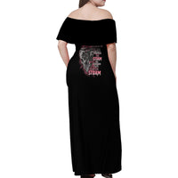 I Am The Storm Tattooed Skull Family Matching Off Shoulder Maxi Dress and Hawaiian Shirt - Wonder Print Shop