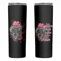 I Am The Storm Tattooed Skull Skinny Tumbler - Wonder Print Shop