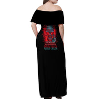 Walk Away I Have Anger Issues And A Serious Dislike For Off Shoulder Maxi Dress - Wonder Print Shop