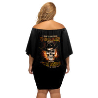 I Don't Pretend To Be Something I'm Not Off Shoulder Short Dress - Wonder Print Shop
