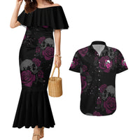 The Good Girl In Me Got Tired Skull Rose Couples Matching Mermaid Dress and Hawaiian Shirt - Wonder Print Shop