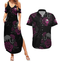 The Good Girl In Me Got Tired Skull Rose Couples Matching Summer Maxi Dress and Hawaiian Shirt - Wonder Print Shop