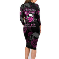 The Good Girl In Me Got Tired Skull Rose Family Matching Long Sleeve Bodycon Dress and Hawaiian Shirt - Wonder Print Shop
