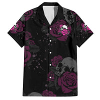 The Good Girl In Me Got Tired Skull Rose Family Matching Off Shoulder Short Dress and Hawaiian Shirt - Wonder Print Shop