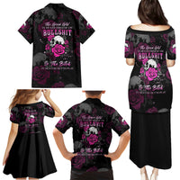 The Good Girl In Me Got Tired Skull Rose Family Matching Puletasi Dress and Hawaiian Shirt - Wonder Print Shop