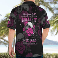 The Good Girl In Me Got Tired Skull Rose Hawaiian Shirt - Wonder Print Shop