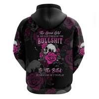 The Good Girl In Me Got Tired Skull Rose Hoodie - Wonder Print Shop