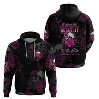 The Good Girl In Me Got Tired Skull Rose Hoodie - Wonder Print Shop