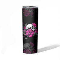 The Good Girl In Me Got Tired Skull Rose Skinny Tumbler - Wonder Print Shop