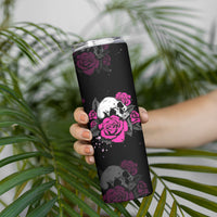 The Good Girl In Me Got Tired Skull Rose Skinny Tumbler - Wonder Print Shop