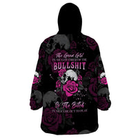 The Good Girl In Me Got Tired Skull Rose Wearable Blanket Hoodie - Wonder Print Shop