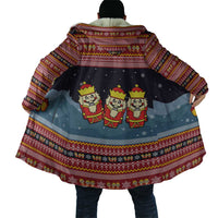 Funny Nutcracker Christmas Cloak with Crack Deez Nuts Quote and Holiday Pattern Design - Wonder Print Shop