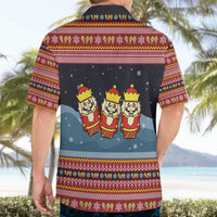 Funny Nutcracker Christmas Hawaiian Shirt with Crack Deez Nuts Quote and Holiday Pattern Design - Wonder Print Shop