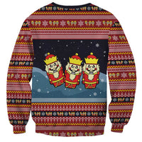 Funny Nutcracker Christmas Sweatshirt with Crack Deez Nuts Quote and Holiday Pattern Design - Wonder Print Shop