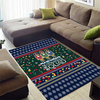 Nutcracker Squad Christmas Area Rug with Candy Cane and Snowflake Holiday Design - Wonder Print Shop