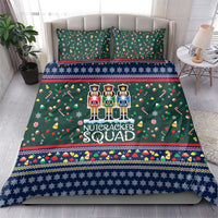 Nutcracker Squad Christmas Bedding Set with Candy Cane and Snowflake Holiday Design - Wonder Print Shop