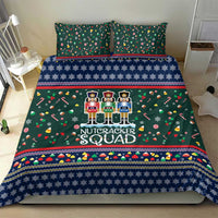 Nutcracker Squad Christmas Bedding Set with Candy Cane and Snowflake Holiday Design - Wonder Print Shop