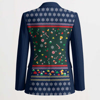 Nutcracker Squad Christmas Blazer with Candy Cane and Snowflake Holiday Design - Wonder Print Shop