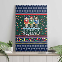 Nutcracker Squad Christmas Canvas Wall Art with Candy Cane and Snowflake Holiday Design - Wonder Print Shop