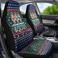 Nutcracker Squad Christmas Car Seat Cover with Candy Cane and Snowflake Holiday Design - Wonder Print Shop