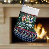 Nutcracker Squad Christmas Stocking with Candy Cane and Snowflake Holiday Design - Wonder Print Shop