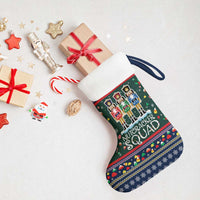 Nutcracker Squad Christmas Stocking with Candy Cane and Snowflake Holiday Design - Wonder Print Shop