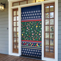 Nutcracker Squad Christmas Door Cover with Candy Cane and Snowflake Holiday Design - Wonder Print Shop