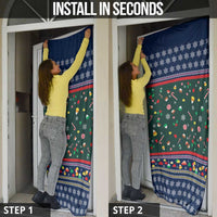 Nutcracker Squad Christmas Door Cover with Candy Cane and Snowflake Holiday Design - Wonder Print Shop