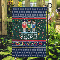 Nutcracker Squad Christmas Garden Flag with Candy Cane and Snowflake Holiday Design - Wonder Print Shop