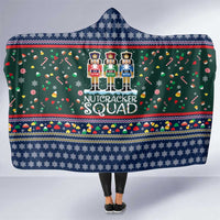 Nutcracker Squad Christmas Hooded Blanket with Candy Cane and Snowflake Holiday Design - Wonder Print Shop