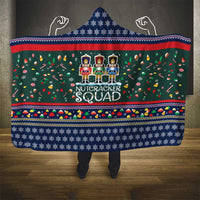 Nutcracker Squad Christmas Hooded Blanket with Candy Cane and Snowflake Holiday Design - Wonder Print Shop