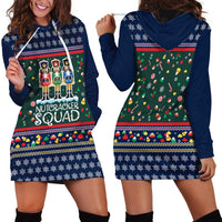 Nutcracker Squad Christmas Hoodie Dress with Candy Cane and Snowflake Holiday Design - Wonder Print Shop