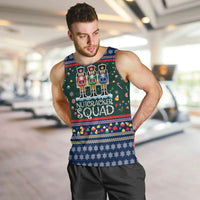 Nutcracker Squad Christmas Men Tank Top with Candy Cane and Snowflake Holiday Design - Wonder Print Shop