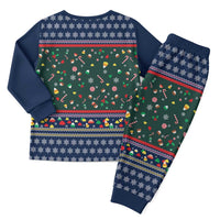 Nutcracker Squad Christmas Pajama Set with Candy Cane and Snowflake Holiday Design - Wonder Print Shop