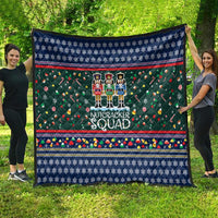 Nutcracker Squad Christmas Quilt with Candy Cane and Snowflake Holiday Design - Wonder Print Shop